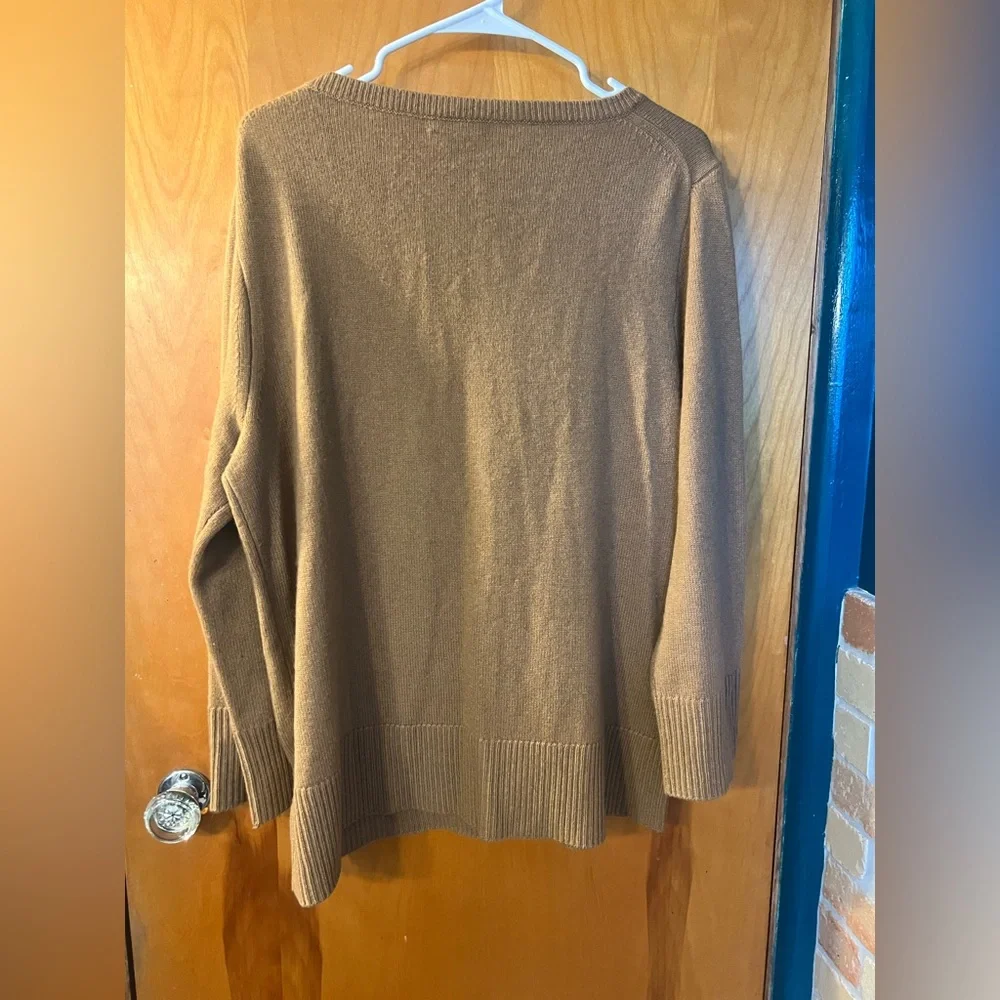 Wool and recycled cashmere oversized crewneck sweater - Picture 3 of 5